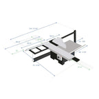 Maksiwa BMS.1600.IR sliding table saw Dado Edition with outrigger