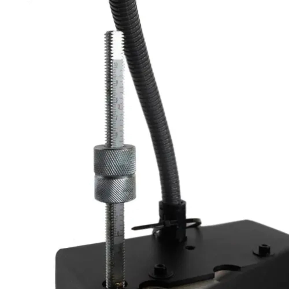 End stop clamp handle for positioning panels on guide rail