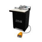 Operator drills angled pocket holes in melamine panel on PHM.30