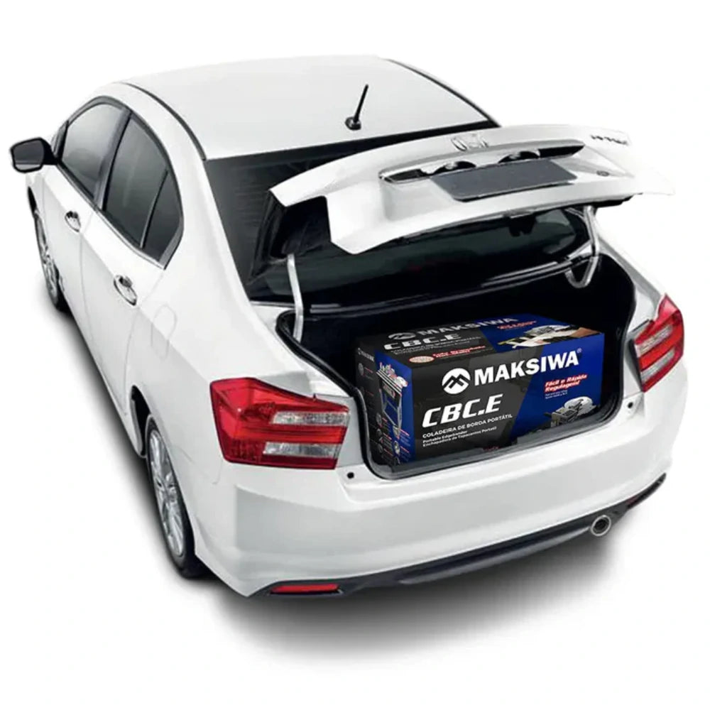 Maksiwa CBC.E portable edge bander with integrated stand and edge banding roll holder