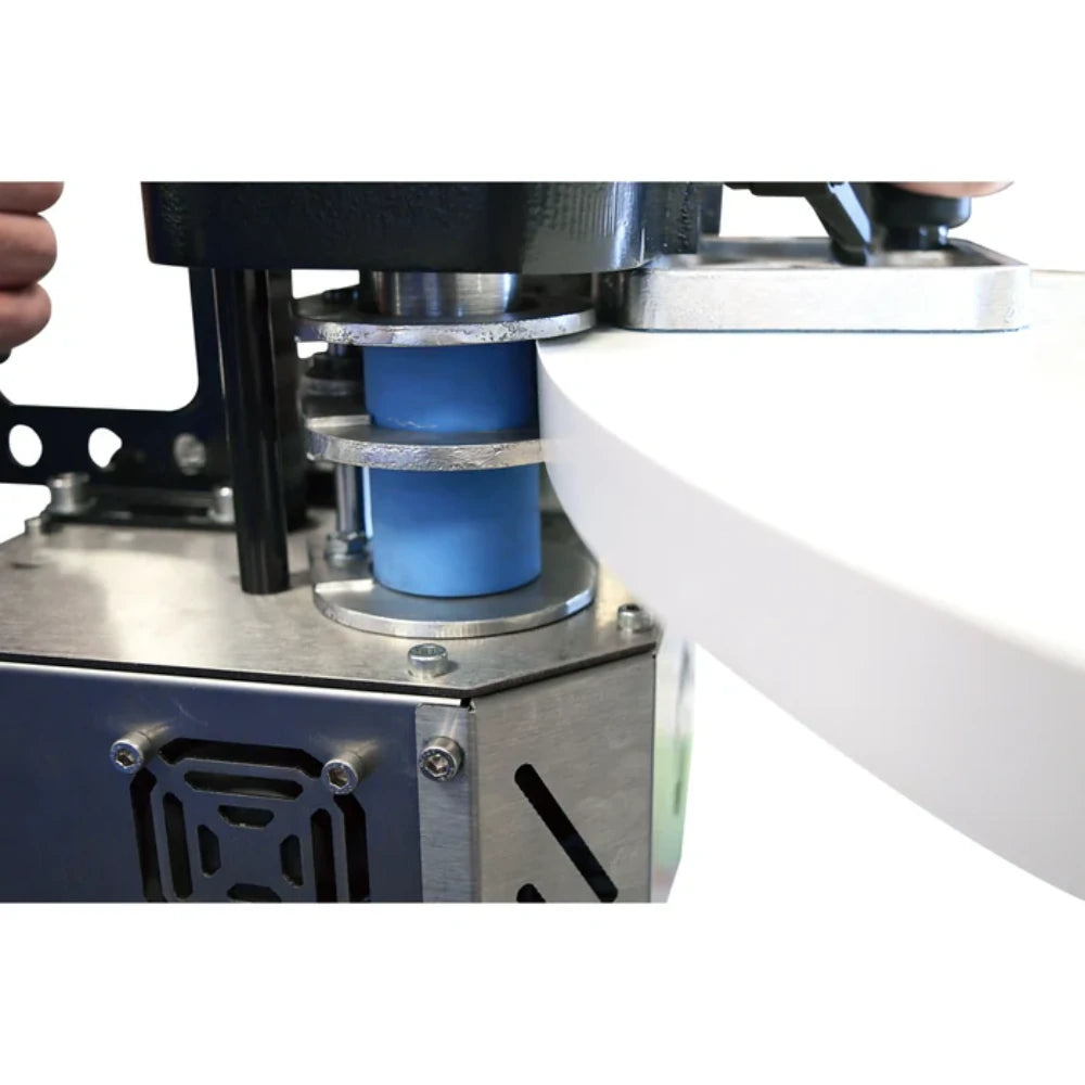 Maksiwa CBC FLEX portable edgebander compact unit with handle and feed rollers