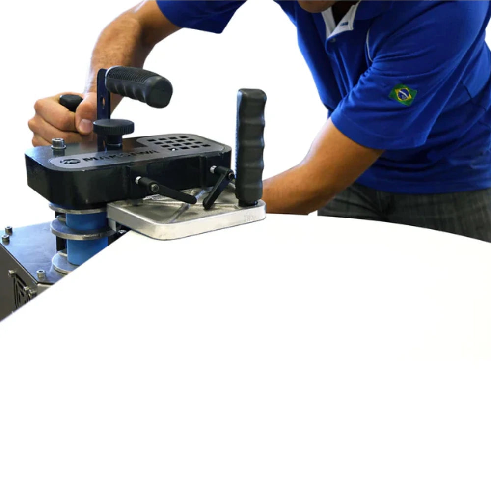 Maksiwa CBC FLEX portable edgebander compact unit with handle and feed rollers