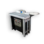 Close-up of edgebander glue pot and safety guard cover