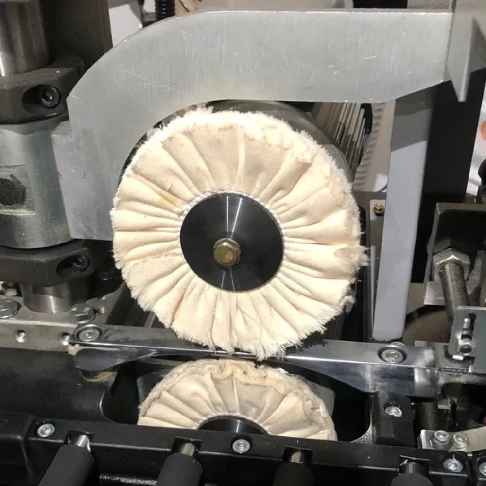 Maksiwa Titanium edge bander CBC.T with enclosed processing hood and operator control panel