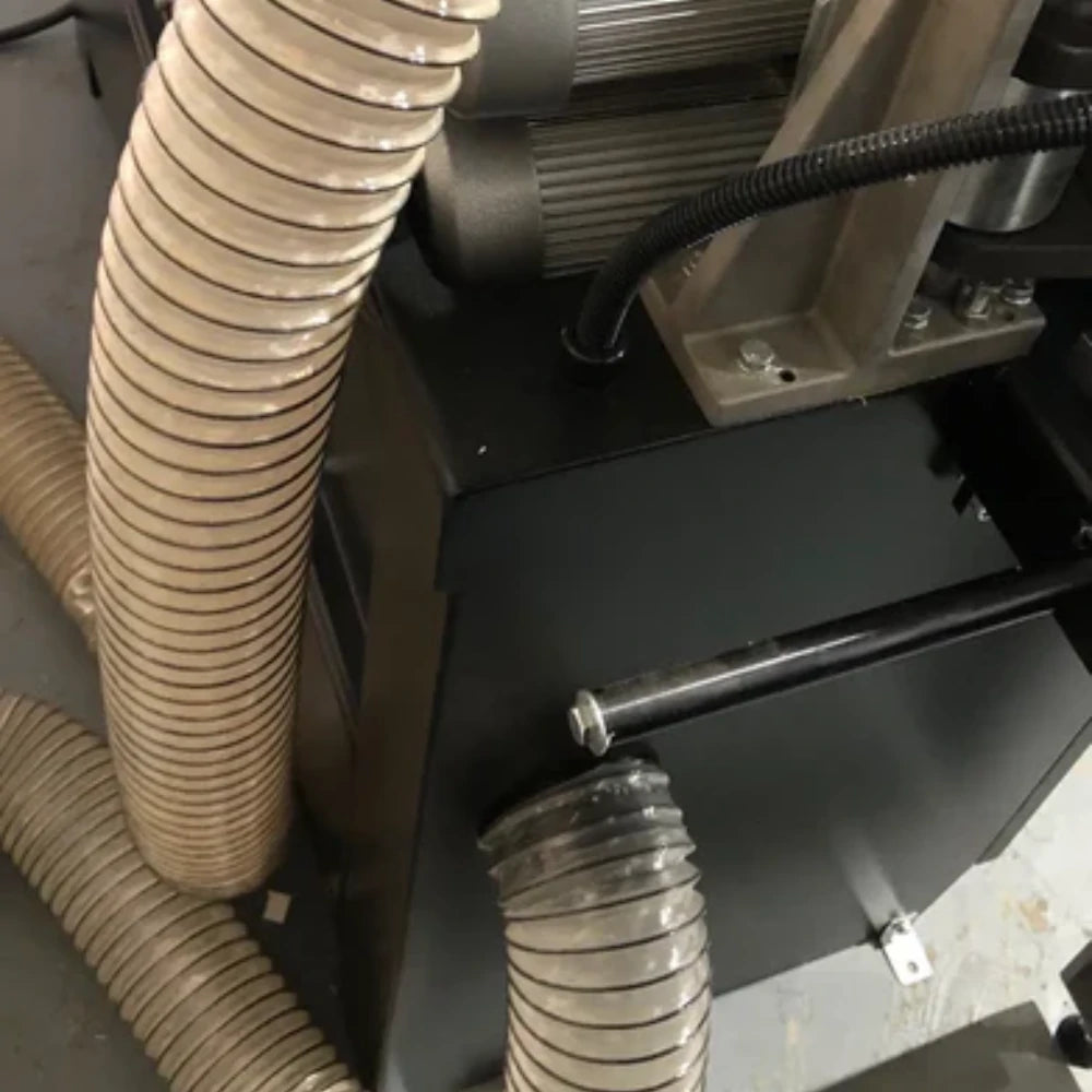 Maksiwa Titanium edge bander CBC.T with enclosed processing hood and operator control panel