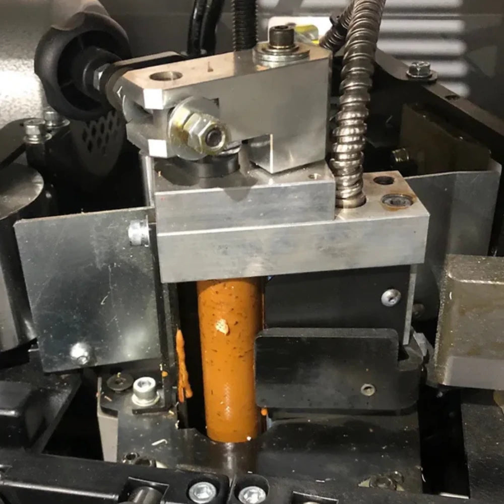 Maksiwa Titanium edge bander CBC.T with enclosed processing hood and operator control panel